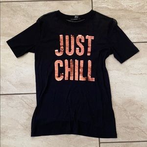 Black mesh Top with Sequin